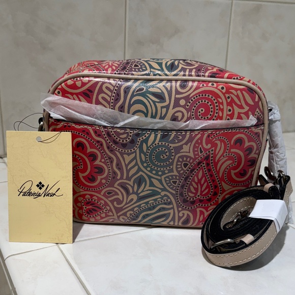 Patricia Nash Josie Leather Crossbody Bag in Greek Ombré Print - Picture 6 of 13